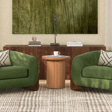 Load image into Gallery viewer, Kenzie - Fluted Pillar Round Accent Side Table - Light Natural Brown