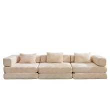 Load image into Gallery viewer, Convertible Floor Sofa Bed, Boneless Modular Sectional Sofa For Living Room