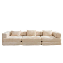Load image into Gallery viewer, Convertible Floor Sofa Bed, Boneless Modular Sectional Sofa For Living Room