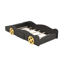 Load image into Gallery viewer, Race Car Shaped Platform Bed With Wheels And Storage