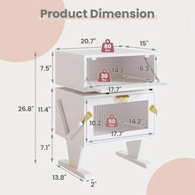 Load image into Gallery viewer, Robot LED Nightstand With 360° Rotating Drawer