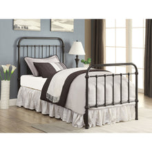 Load image into Gallery viewer, Twin Panel Bed With Ornate Design - Bronze