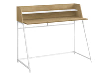 Load image into Gallery viewer, Computer Desk For Home Office, Laptop, Storage Shelves, Marble Look Contemporary & Modern