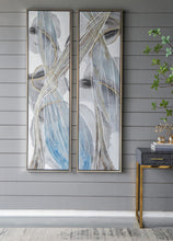 Load image into Gallery viewer, Elongated Modern Abstract Oil Paintings, Wall Art For Living Room Dining Room Bedroom Office Entryway (Set of 2) - Multicolor