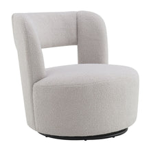 Load image into Gallery viewer, Swivel Comfy Round Barrel Chair With Soft Teddy Fabric For Living Room