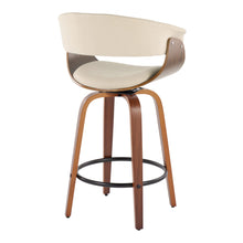 Load image into Gallery viewer, Vintage Mod - Mid Century Modern Fixed Height Counter Stool & Swivel With Round Footrest (Set of 2)