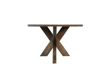 Load image into Gallery viewer, Solid Wood Cross Leg Base Dining Table - Brown