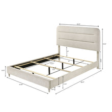Load image into Gallery viewer, Upholstered Panel Bed, Sleek Lines