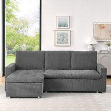 Load image into Gallery viewer, Convertible L Shaped Sleeper Sofa Bed With Reversible Chaise And Storage