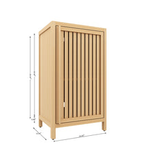 Load image into Gallery viewer, Bamboo Freestanding Storage Cabinet With Door And Shelf For Bathroom, Living Room, Kitchen - Natural / Natural Wood