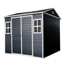 Load image into Gallery viewer, Resin Outdoor Storage Shed Waterproof Shed With Floor & Two Windows & Lockable Door, Tool Shed For Garden, Patio, Backyard