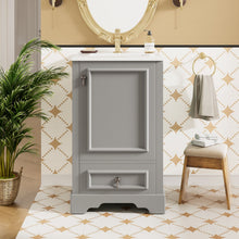 Load image into Gallery viewer, Bathroom Vanity With Sink, Soft Close Door, Adjustable U-Shaped Shelf