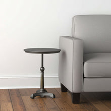 Load image into Gallery viewer, 30" Iron Round Pedestal End Table - Brown
