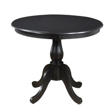 Load image into Gallery viewer, 36" Rounded Solid Manufactured Wood And Solid Wood Pedestal Base Dining Table - Black