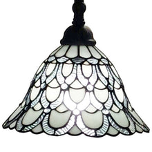 Load image into Gallery viewer, 11" x 11" x 62" Traditional Shaped Floor Lamp With Stained Glass Bowl Shade - Brown / White