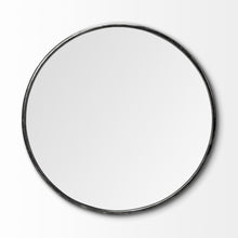 Load image into Gallery viewer, 47" Round Metal Frame Wall Mirror - Black