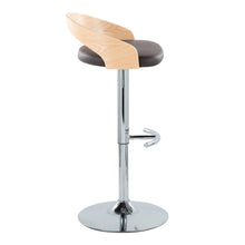 Load image into Gallery viewer, Grotto - Contemporary Adjustable Barstool, Swivel With Rounded T Footrest (Set of 2)