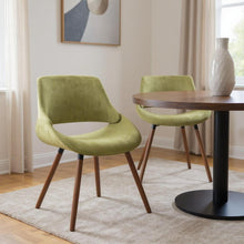 Load image into Gallery viewer, Neon Solid Wood Dining Parsons Chair - Green / Natural