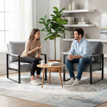 Load image into Gallery viewer, Classic Mid Century Modern Accent Chair With Durable Square Metal Frame, Armchair
