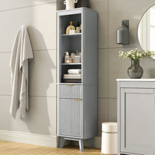 Load image into Gallery viewer, Tall Bathroom Storage Cabinet With Adjustable Shelves And 1 Drawer & Door