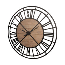 Load image into Gallery viewer, Skeleton Circle Wall Clock - Black / Brown