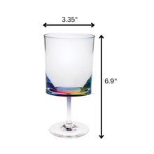 Load image into Gallery viewer, Halo Leadingware Oval Plastic Wine Glasses (Set of 4), Unbreakable Bpa Free Acrylic, 12Oz - Clear