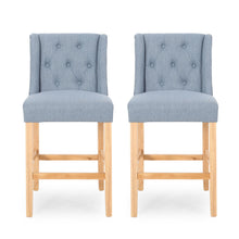 Load image into Gallery viewer, Vienna - Contemporary Fabric Tufted & Wingback Counter Stools (Set of 2)