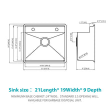 Load image into Gallery viewer, Undermount Bar Sink With Folding Faucet