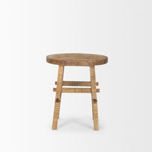 Load image into Gallery viewer, 23" Distressed Solid Wood End Table - Brown