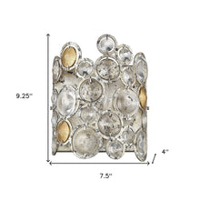 Load image into Gallery viewer, Vitozzi 1-Light Antique Leaf Sconce - Silver