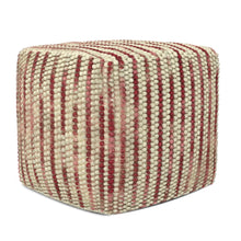 Load image into Gallery viewer, Zoey - Handcrafted Woven Cube Pouf