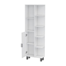 Load image into Gallery viewer, 63" Wood Accent Cabinet With Single Door - White