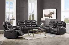 Load image into Gallery viewer, Braylon - Magnetite Synthetic Leather Manual Recliner Sofa - Brown