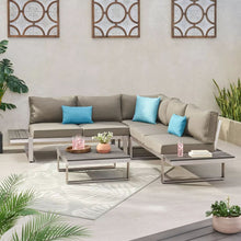 Load image into Gallery viewer, Sterling - Outdoor V Shaped 5 Seater Sofa Set With Cushions