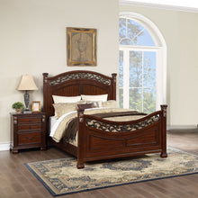 Load image into Gallery viewer, 3 Piece Bedroom Set, Elegant Panel Bed With 2 Nightstands