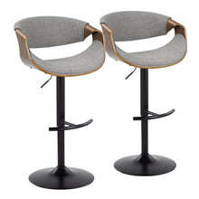 Load image into Gallery viewer, Curvo - Mid Century Modern Adjustable Barstool With Swivel & Rounded T Footrest (Set of 2)