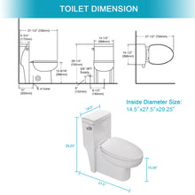 Load image into Gallery viewer, Modern Ceramic 1 Piece Toilet With Soft Closing Seat - White