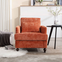 Load image into Gallery viewer, Modern Mid Century Wood Frame Armchair With Tufted Design
