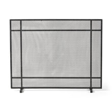 Load image into Gallery viewer, Markus - Modern Single Panel Iron Firescreen Black Brushed Silver