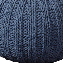 Load image into Gallery viewer, Cotton Round Ottoman 20" - Blue