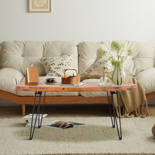 Load image into Gallery viewer, Oval Natural Reclaimed Wood Foldable Cocktail Table For Your Living Room - Natural