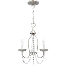 Load image into Gallery viewer, 17'' Three Light Dimmable Chandelier With Shades - Nickel