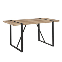 Load image into Gallery viewer, Modern Dining Table With Black Metal Legs For 4 - 6 Person
