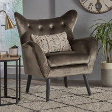 Load image into Gallery viewer, Alyssa - Mid Century Upholstered Arm Chair With Wingback Design
