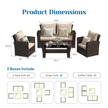 Load image into Gallery viewer, Modern Patio Set With Table And Cushions