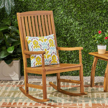 Load image into Gallery viewer, Muse - Outdoor Acacia Rocking Chair With Slat Design - Teak
