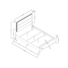 Load image into Gallery viewer, Carlos - 5 Pieces Queen Bedroom Set, Modern Design - Black