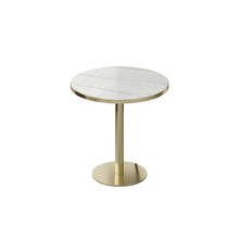 Load image into Gallery viewer, Round Bistro Table - Gold / White