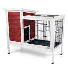Load image into Gallery viewer, Two Tier Wooden Indoor / Outdoor Rabbit Cage For Small Animals With Runway And Leak-Proof Plastic Tray