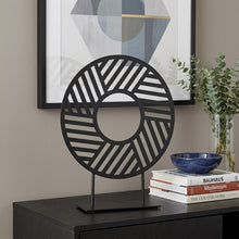 Load image into Gallery viewer, Geometric Circle Tabletop Sculpture - Black